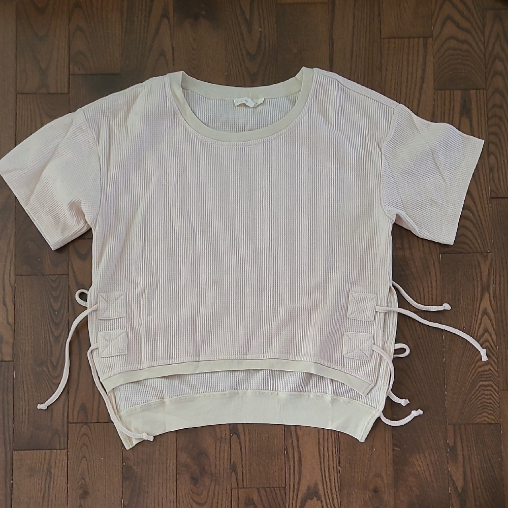 New Promesa Short Sleeve Top with Side Ties Women's size S